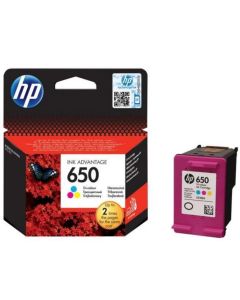 HP 650 original Ink cartridge CZ102AE BHK tri-colour standard capacity 200 pages