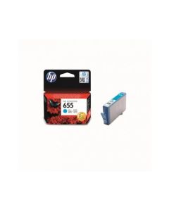 HP 655 original Ink cartridge CZ110AE BHK cyan standard capacity 600 pages 1-pack