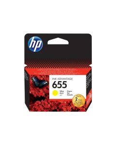 HP 655 original Ink cartridge CZ112AE BHK yellow standard capacity 600 pages 1-pack