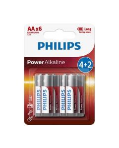 PHILIPS battery power alkaline AA  6TK-PK