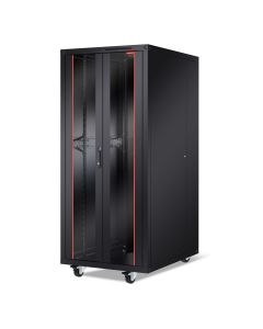 Formrack 19" Free standing rack 42U 800-1000mm, До 600 кг, Стъклена врата, Отварящи се странични и задни врати