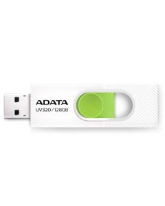 Adata UV320, 128GB, USB Type 3.2, бял/зелен цвят