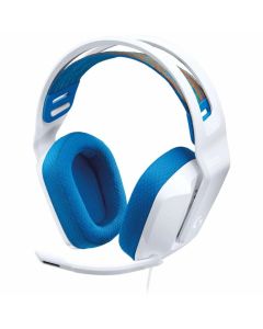 Геймърски LOGITECH G335 Wired Gaming Headset - WHITE - 3.5 MM, бели/сини