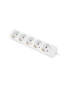 Lanberg power strip 1.5m, 5 sockets, french quality-grade copper cable, white