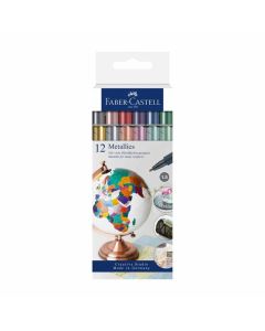 Faber-Castell Маркери, обли, металик, 1.5 mm, 12 цвята