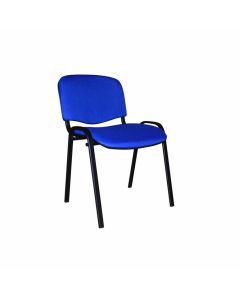 Посетителски стол ISO Black, текстил, метална основа, до 120 kg, син