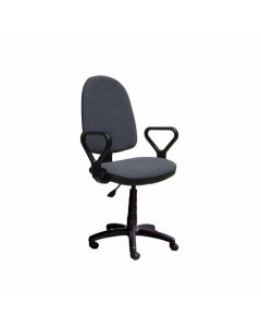 Офис стол Prestige GTP, текстил, с подлакътници Topaz, до 130 kg, тъмносив