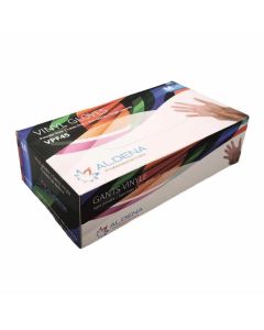 Aldena Ръкавици, винилови, M, без пудра, 100 броя