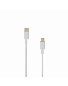 USB кабел, Type C - Type C, M-M, бял, 1.0 м