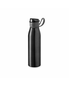 Hi!dea Бутилка Korver, спортна, метална, 650 ml, черна