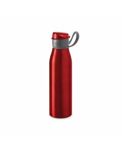Hi!dea Бутилка Korver, спортна, метална, 650 ml, червена