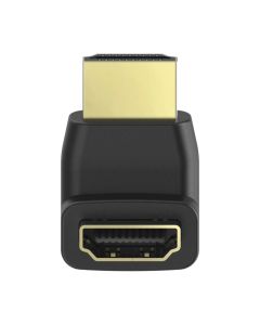 Адаптер HAMA 205164, HDMI мъжко - HDMI женско, на 90, Черен