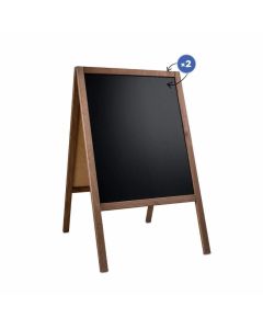 Стопер с черна дъска, двустранен, дървен, 60 х 100 cm