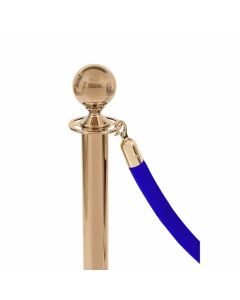 Въже със златиста закопчалка Velor, 160 cm, синьо