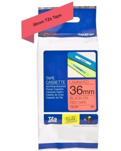BROTHER TZE461 laminate tape 36mm BLACK ON RED