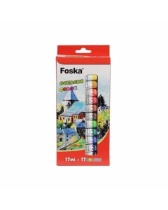 Foska Темперни бои, професионални, в тубички, 12 ml, 12 цвята
