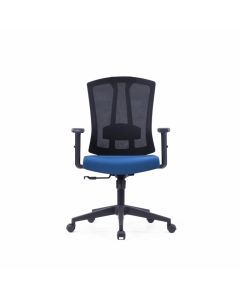 Офис стол RFG Brixxen W, дамаска и меш, Tilt механизъм, до 120 kg, тъмносиня седалка, черна облегалка