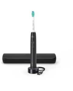 Philips Sonicare 3100 series, електрическa четкa за зъби, вграден батерия, черен цвят