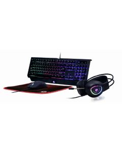 Геймърски комплект Gembird GGS-UMGL4-01 Ultimate 4-in-1 Gaming kit \"Phantom\", Черен