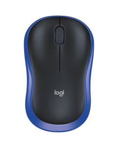 Безжична оптична мишка LOGITECH M185, USB, Син-Черен