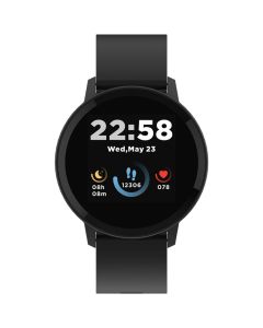 Smart watch, 1.3inches IPS full touch screen, Round watch, IP68 waterproo, Черен