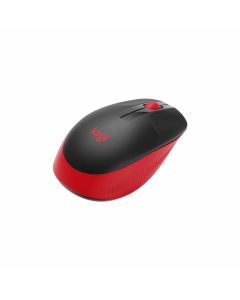 Logitech M190, безжична, USB, 3 бутона, червена