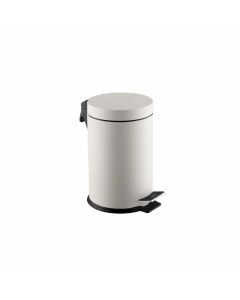 Кош за отпадъци Dayco, с педал, метален, ?22 х 36 cm, 12 L, бял