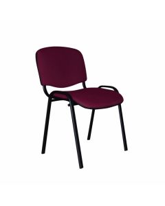 Посетителски стол Iso Black, текстил, метална основа, до 120 kg, бордо