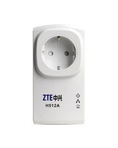 Адаптер за мрежа ZTE H512A, AV200, 1x 10-100Mbps порт, AC гнездо, комплект 2 бр.