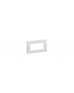 Лицев панел Brand-Rex MMCWDOUNI031, 80x147mm рамка, 2х 50х50mm отвор, бял