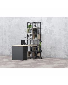Стелаж RFG Boxi M, метален, 72 х 37 х 212 cm, черен