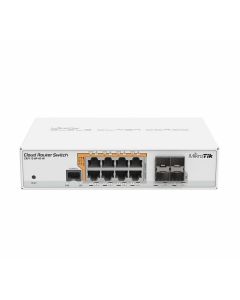 Суич MikroTik CRS112-8P-4S-IN, 8 x Gigabit Ethernet ports, 10-100-1000Mbps, 4 x SFP