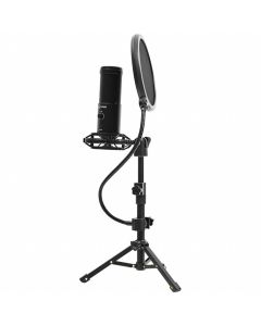 Геймърски LORGAR Gaming Microphones, Black, USB condenser microphone