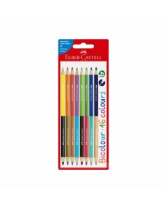 Faber-Castell Моливи Bicolor, 16 цвята, 8 броя