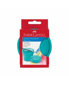 Faber-Castell Чаша за рисуване Clic&Go, сгъваема, тюркоаз
