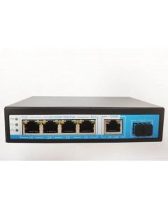 PoE Switch 10/100/1000, 4 ports + 1 Uplink x 1000Mbit, 12.0Gbps IEEE802.3af/at
