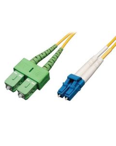 LC-UPC-SC-APC, дуплекс, сингъл мод OS2, 2 мм оптичен пач кабел &mdash; 1 метър