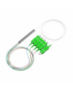 Оптичен PLC сплитер 1х4 с SC-APC конектори, Blockless, 0.7 м., Conneu