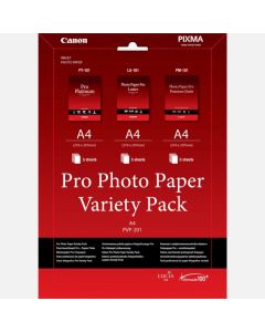Canon Pro Photo Paper Variety Pack PVP-201, A4 (5xPT-101, 5xLU-101, 5xPM-101)