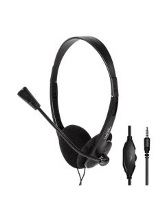 HEADSET LogiLink Stereo w-mic, 1x3.5mm jack, HS0055, Черни