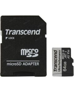 Transcend 64GB micro SD with adapter UHS-I U3 A2 Ultra Performance