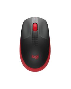 Logitech M190 Wireless Mouse Full size, Червена/Черна