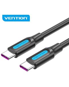 Vention Кабел USB 2.0 Type-C to Type-C - 0.5M Black 5A Fast Charge - COTBD