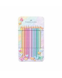 Faber-Castell Моливи Sparkle, 12 пастелни цвята, в метална кутия