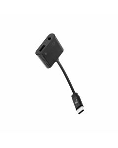 Адаптер TNB, 4 порта, USB Type-C към 3.5 mm жак, черен