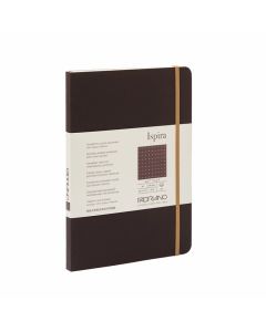Fabriano Тетрадка Ispira, A5, на точки, шита, мека корица, 96 листа, кафява