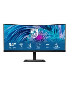 PHILIPS 346E2CUAE-00 34inch VA WLED 3440x1440 HDMI-DP-USB-C 65w Curved Speakers WQHD