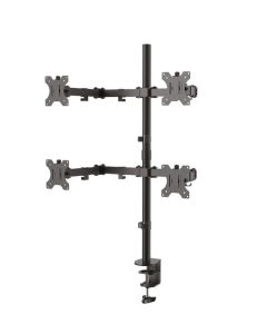 Neomounts Flat Screen Desk Mount (clamp-grommet) for 4 Screens