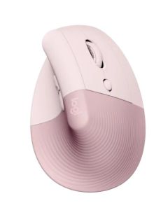 Безжична мишка Logitech Lift Vertical Ergonomic - 4000 dpi - Bluetooth - Розово