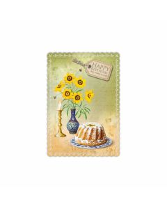 Gespaensterwald Картичка Romantique Happy Birthday, цветя